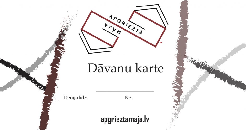 dāvanu karte apgrieztā māja