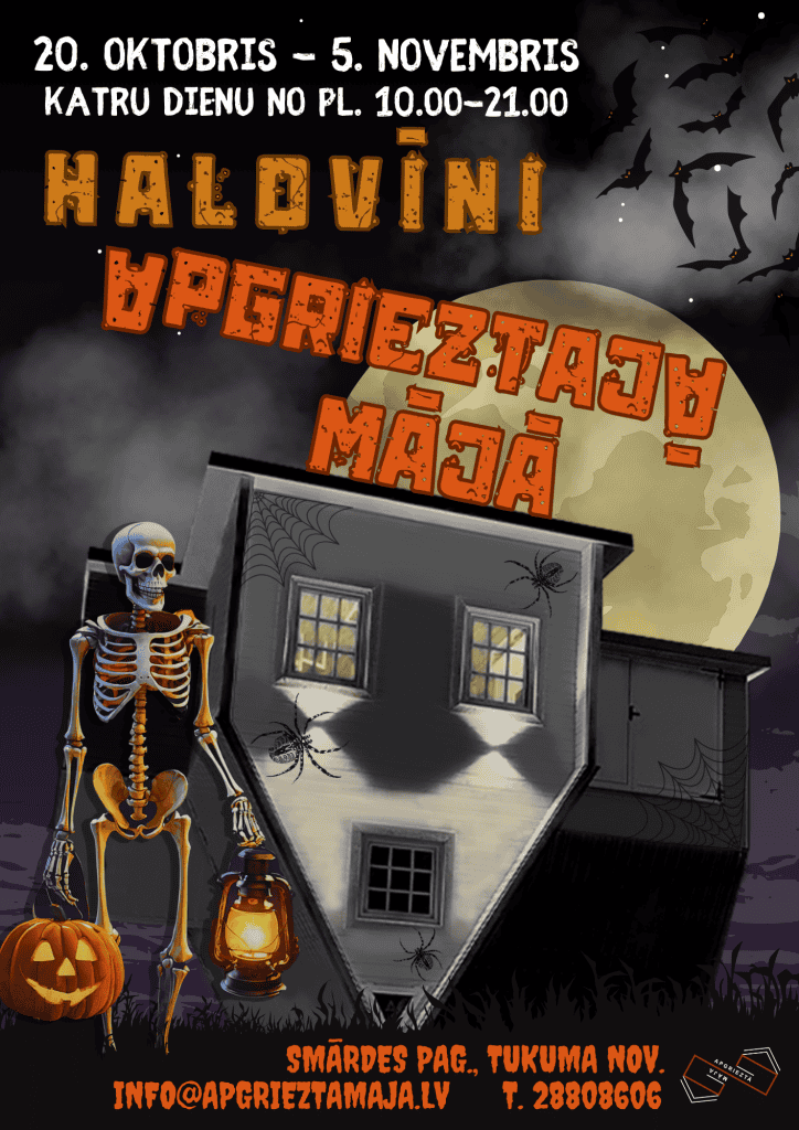 Halloween apgriezta maja